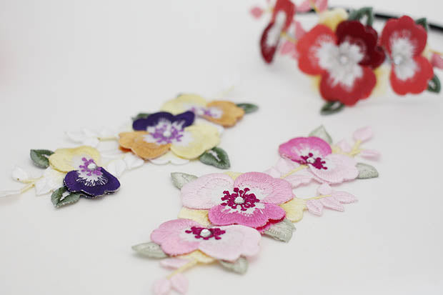 パステル刺繍2 (3色)