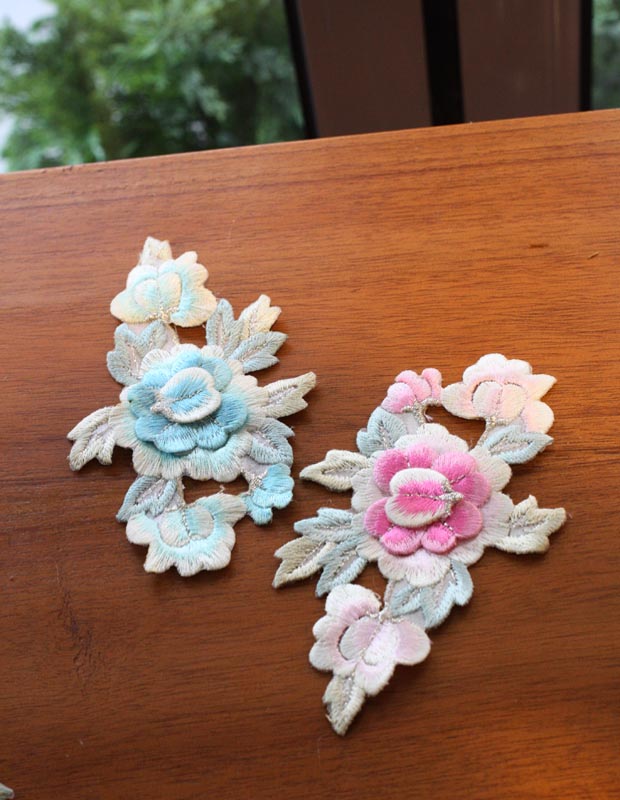 パステル刺繍1