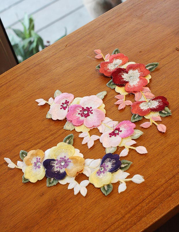 パステル刺繍2 (3色)