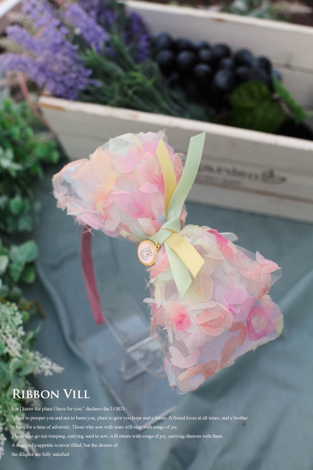 レインボーロランレースリボン(幅8cm)
