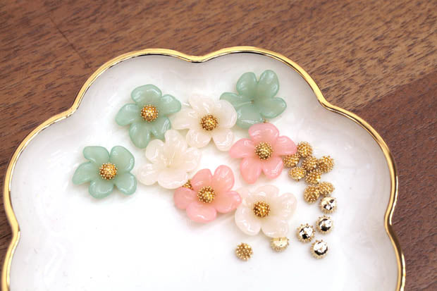 ゴールド花芯パーツ